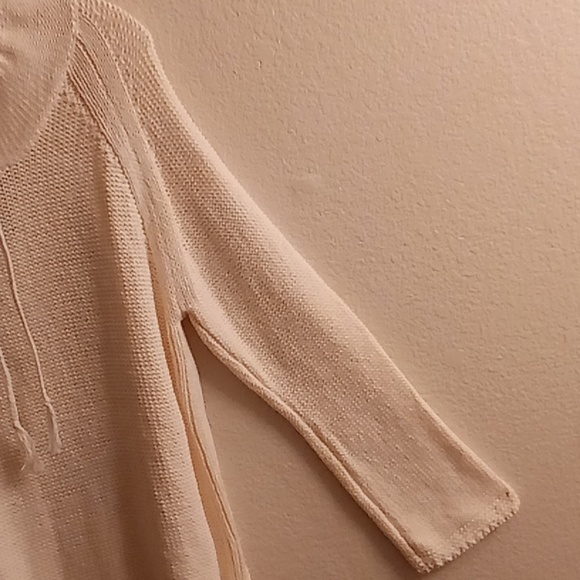 NEW J. Jill Boho Hippie Winter Fall Sz L Long Sleeves Cream Color Sweater C26 P - Picture 8 of 13